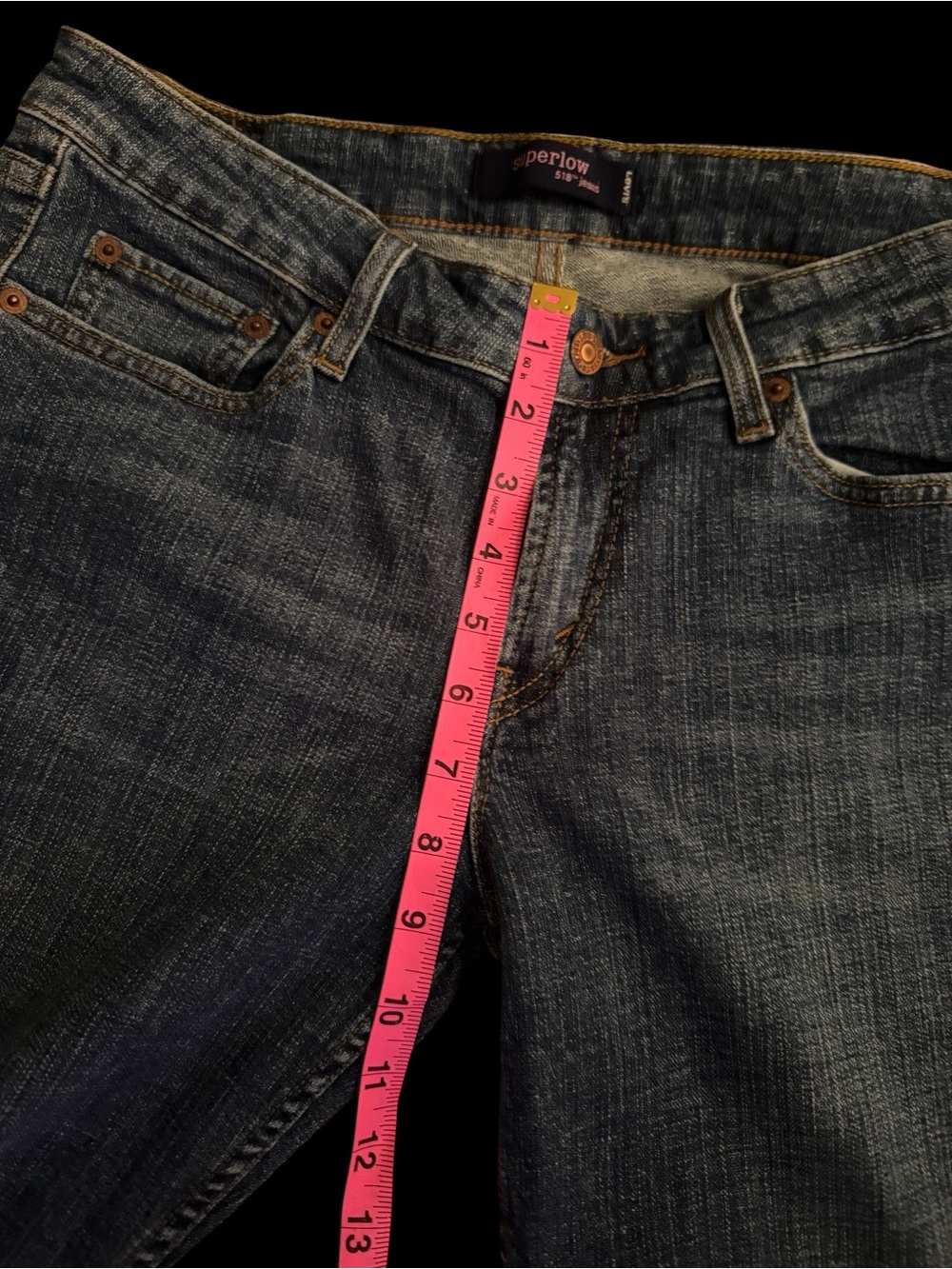 Levi’s 518 Superlow Bootcut Jeans Women’s 11 Medium Wash Stretch Denim - Picture 8 of 9